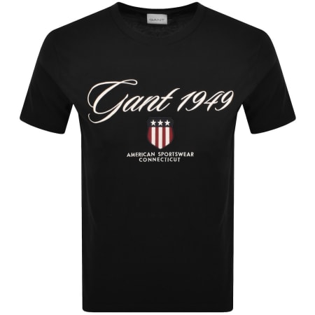 Product Image for Gant Graphic T Shirt Black
