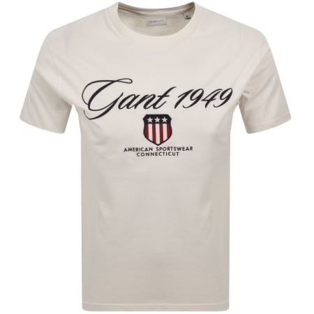Product Image for Gant Graphic T Shirt Cream