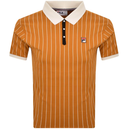 Product Image for Fila Classic Vintage Stripe Polo T Shirt Pumpkin