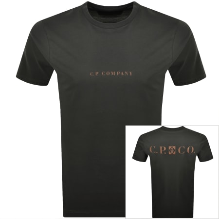 Product Image for CP Company Logo T Shirt Dark Shadow Grey