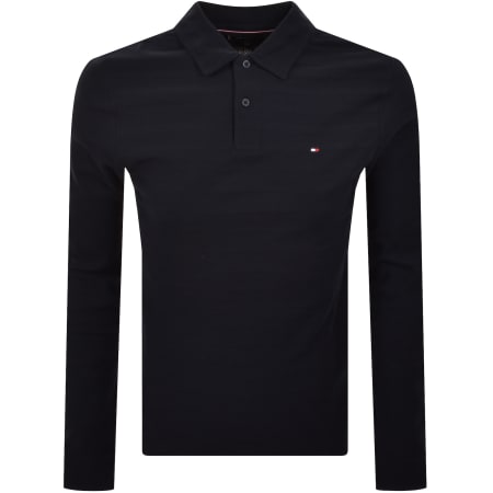 Product Image for Tommy Hilfiger Herringbone Polo T Shirt Navy