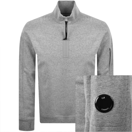 Product Image for CP Company Quarter Zip Sweatshirt Grey