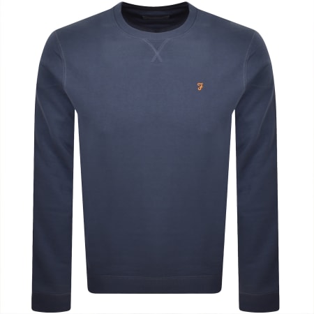 Product Image for Farah Tim New Crew Neck Sweatshirt Blue