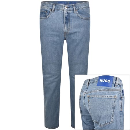 Product Image for HUGO Blue Slim Fit Ash Light Wash Blue Jeans