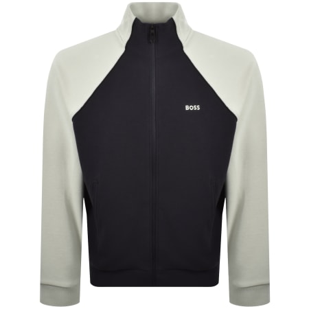 Product Image for BOSS Skaz Full Zip Sweatshirt Dark Blue Navy