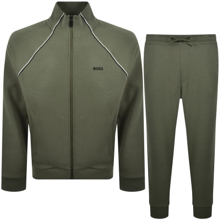 Product Image for BOSS Contrast Piping Tracksuit Set Green