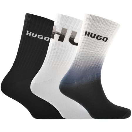 Product Image for HUGO 3 Pack Ribbed Socks