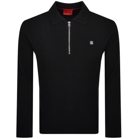 Product Image for HUGO Sastoro Knit Polo Jumper Black