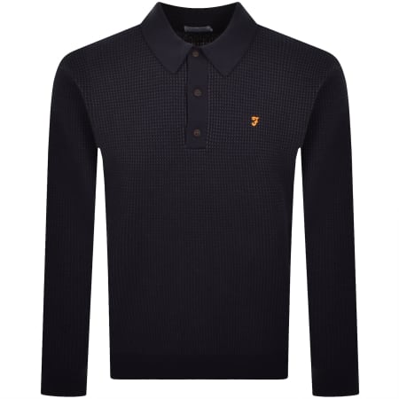 Product Image for Farah Gateacre Knit Polo Shirt Navy