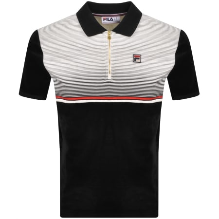 Product Image for Fila Paco Velour Polo T Shirt Black
