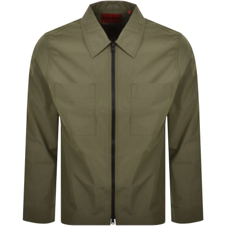 Product Image for HUGO Evalom Overshirt Jacket Green