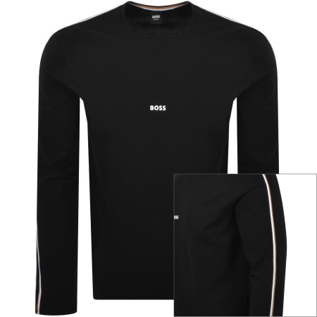 Product Image for BOSS Unique Long Sleeve T Shirt Black