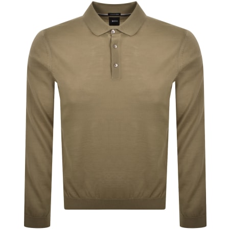 Recommended Product Image for BOSS Lancione Merino Wool Knit Polo Beige
