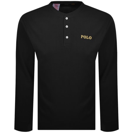 Product Image for Ralph Lauren Henley Lounge T Shirt Black