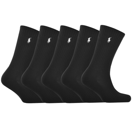 Product Image for Ralph Lauren 6 Pack Crew Socks Black