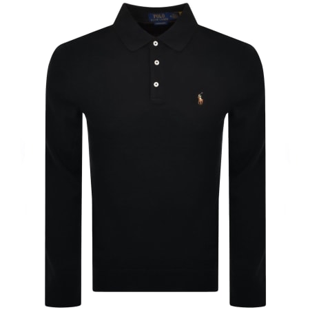 Product Image for Ralph Lauren Long Sleeved Polo T Shirt Black
