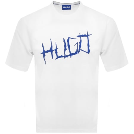 Product Image for HUGO Blue Namerix T Shirt White