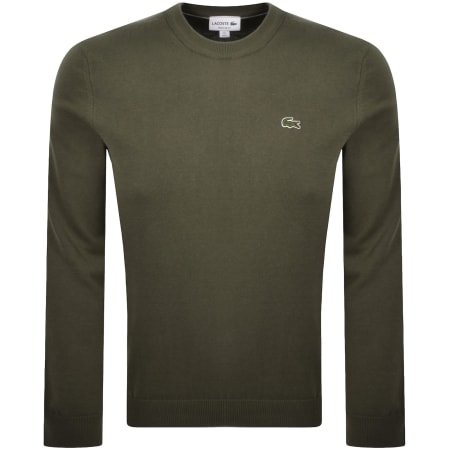 Product Image for Lacoste Crew Neck Knit Jumper Khaki
