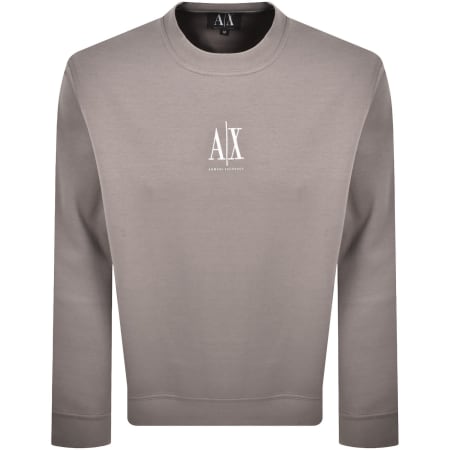Product Image for Armani Exchange Logo Sweatshirt Driftwood Brown