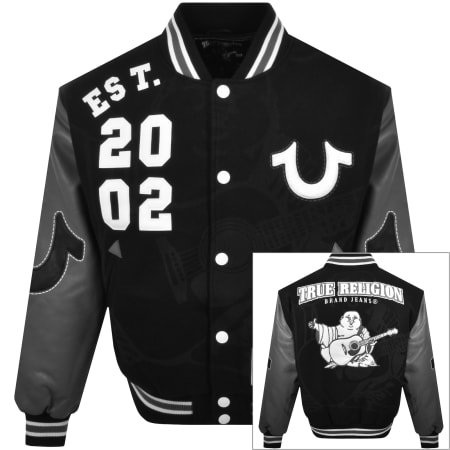Product Image for True Religion Boxy Varsity Jacket Jet Black