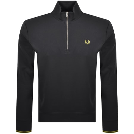 Product Image for Fred Perry Half Zip Sweatshirt Grey