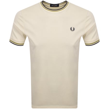 Product Image for Fred Perry Twin Tipped T Shirt Cream