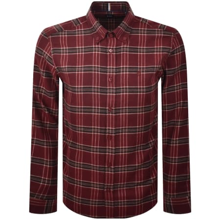 Product Image for BOSS Liam Check Shirt Dark Red