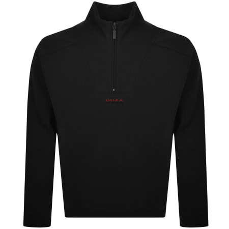 Product Image for HUGO Atlas Half Zip Sweatshirt Black