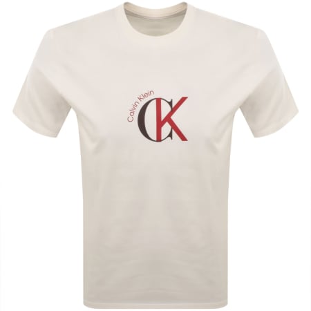 Product Image for Calvin Klein Jeans Graphic T Shirt White Greige