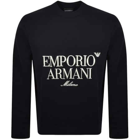 Product Image for Emporio Armani Logo Sweatshirt Blue Navy