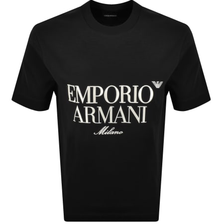 Product Image for Emporio Armani Crew Neck Logo T Shirt Blue Navy