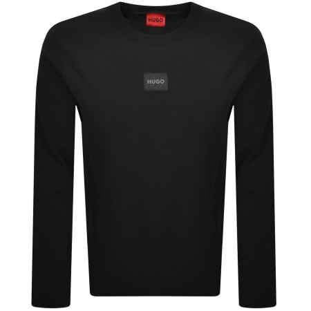 Product Image for HUGO Mael Long Sleeve T Shirt Black