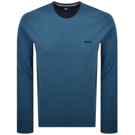 Product Image for BOSS Waffle T Shirt Blue