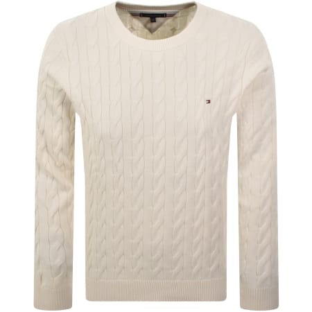 Product Image for Tommy Hilfiger Cable Knit Jumper Cream