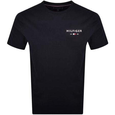 Product Image for Tommy Hilfiger Logo Brand Love T Shirt Navy