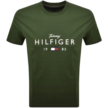 Product Image for Tommy Hilfiger Logo Brand Love T Shirt Green