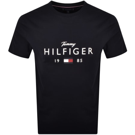 Product Image for Tommy Hilfiger Logo Brand Love T Shirt Navy