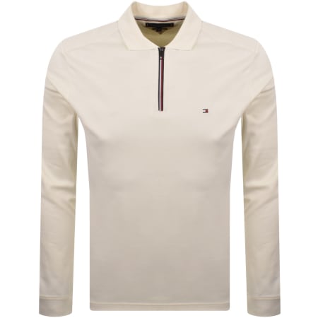 Product Image for Tommy Hilfiger Long Sleeve Polo T Shirt Cream
