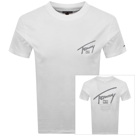 Product Image for Tommy Jeans Signature Backprint T Shirt Ecru