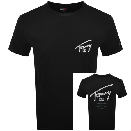 Product Image for Tommy Jeans Signature Backprint T Shirt Black