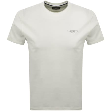 Product Image for Hackett Small Logo T Shirt Off White