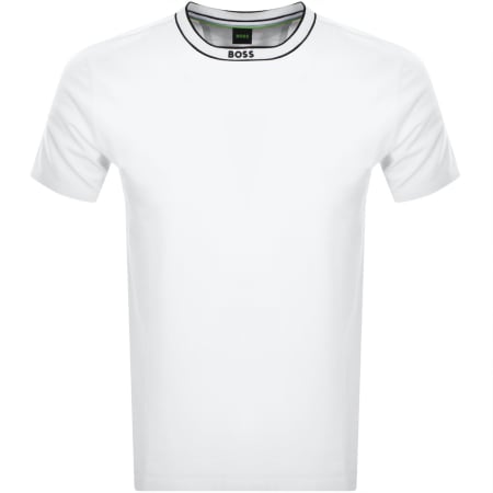 Product Image for BOSS Tee 5 Logo Collar T Shirt White
