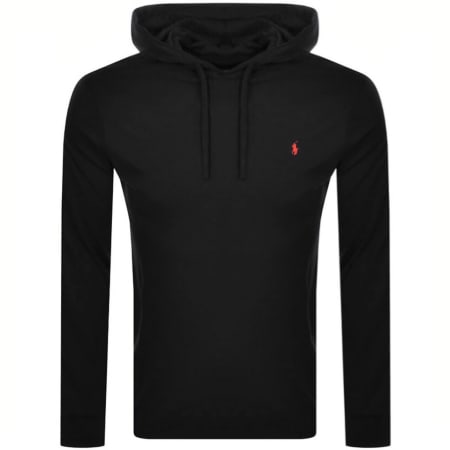 Product Image for Ralph Lauren Long Sleeved Hooded T Shirt Black