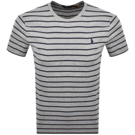 Product Image for Ralph Lauren Striped T Shirt Grey