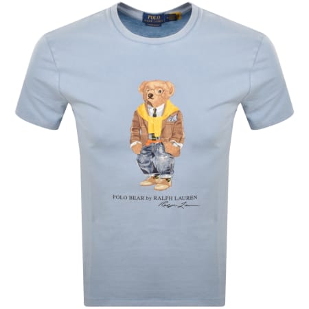 Product Image for Ralph Lauren Heriatge Bear T Shirt Blue