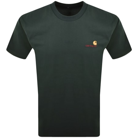 Product Image for Carhartt WIP American Script Logo T Shirt Green