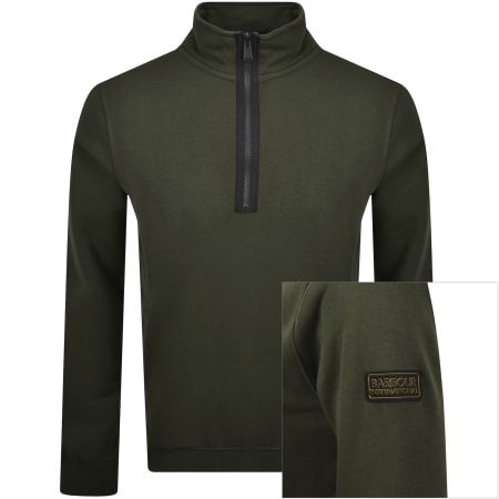 Product Image for Barbour International Half Zip Sweatshirt Green