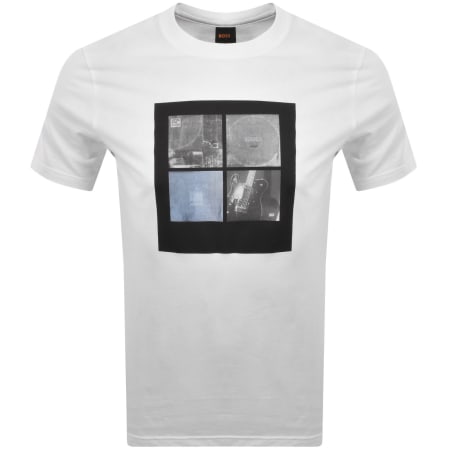 Product Image for BOSS Te Cover Graphic T Shirt White