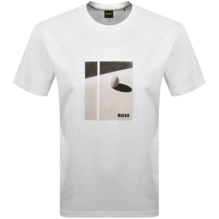 Product Image for BOSS Tennis Artwork Relaxed T Shirt White
