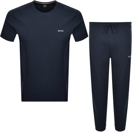 Product Image for BOSS Waffle Long Set Navy